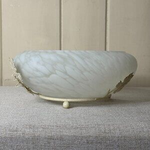 CVV Vianne France Clear and White Glass Light Fixture Globe/Shade or Bowl